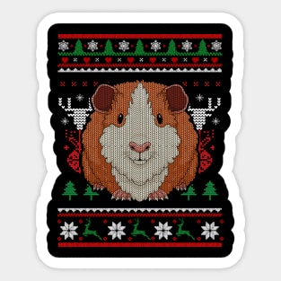 Guinea Pig Ugly Christmas Furry Potato Pet Xmas Sticker